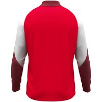 Jako Dynamic 1/4-Zip Sweatshirt - rot/wei&szlig;/dunkelrot