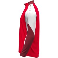 Jako Dynamic 1/4-Zip Sweatshirt - rot/wei&szlig;/dunkelrot