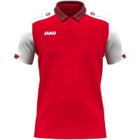 Jako Dynamic Poloshirt - rot/weiß/dunkelrot