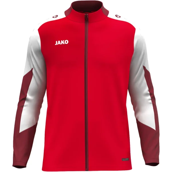 Jako Dynamic Polyesterjacke - rot/weiß/dunkelrot