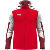 Jako Dynamic Trainingsjacke mit Kapuze - rot/weiß/dunkelrot