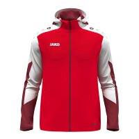 Jako Dynamic Trainingsjacke mit Kapuze - rot/weiß/dunkelrot
