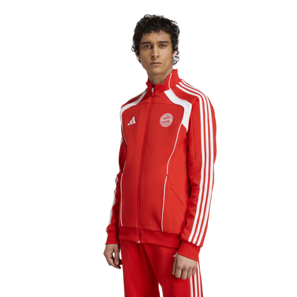 adidas FC Bayern München UBP Doubleknit Traingsjacke Herren - rot/weiß