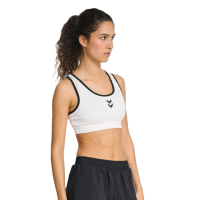 hummel hmlPULSE Mesh Top Sport-BH Damen - weiß/schwarz