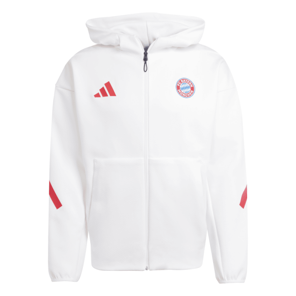 adidas FC Bayern München Z.N.E. Anthem Jacke Herren - weiß/rot - XL