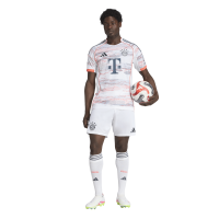 adidas FC Bayern München Shorts Away 25/26 Herren - weiß/navy/orange
