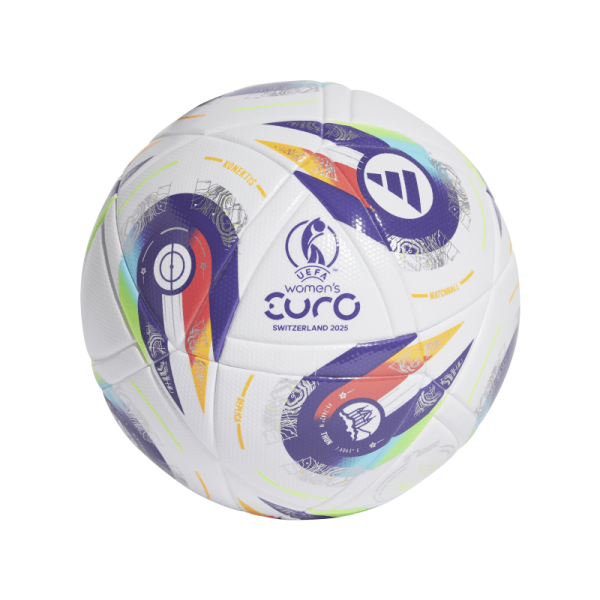adidas Womens EURO25 League Fußball - weiß/lila