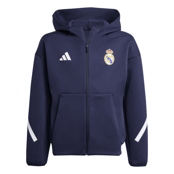 adidas Real Madrid Z.N.E. Anthem Jacke Kinder - blau/weiß