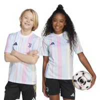 adidas Juventus Turin Pre-Match Shirt 25/26 Kinder - weiß/blau/rosa/gelb