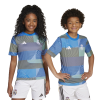 adidas Real Madrid Pre-Match T-Shirt 25/26 Kinder - blau/lila/grau