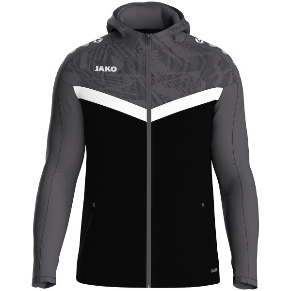 Jako Iconic Trainingsjacke mit Kapuze Kinder - schwarz/anthrazit