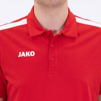 Jako Power Poloshirt Herren - rot/weiß