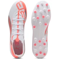 Puma Ultra 5 Match MG Fußballschuhe Herren - weiß/rot/schwarz