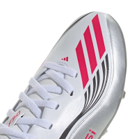 adidas F50 Messi League Fußballschuhe Kinder - weiß/silber/schwarz/rot