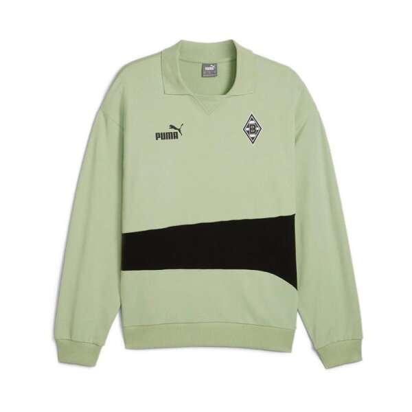 Puma Borussia Mönchengladbach BMG ftblCulture+ Sweat Drill Top Herren - grün/schwarz