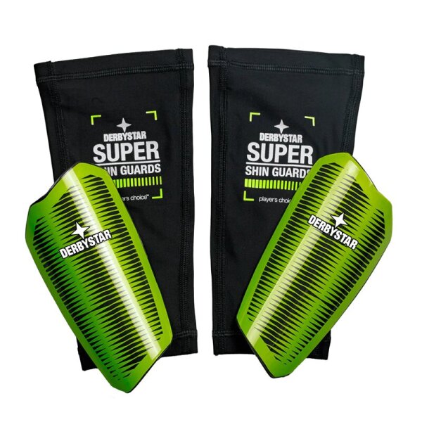 Derbystar Super v25 Schienbeinschützer - schwarz/grün - M - Farbe: grün,schwarz