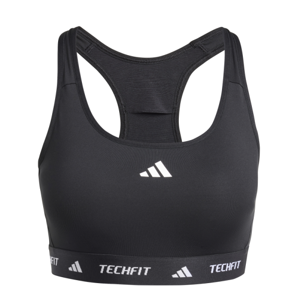 adidas Techfit Sport-BH Damen - schwarz/weiß - M