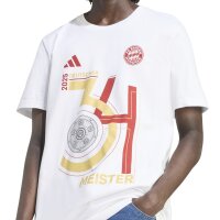 adidas FC Bayern München Championship Winner T-Shirt Herren - weiß/gold/rot