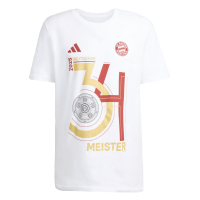 adidas FC Bayern München Championship Winner T-Shirt Kinder - weiß/gold/rot