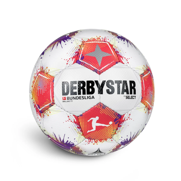 Derbystar Bundesliga Brilliant TT v25 Fußball Gr.5 - weiß/lila/rot