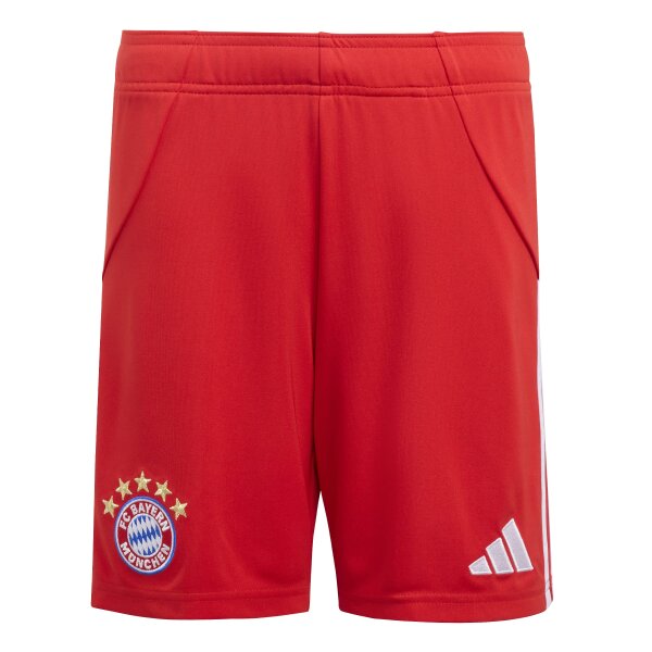 adidas FC Bayern München Shorts Home 25/26 Kinder - rot/weiß
