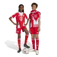 adidas FC Bayern München Shorts Home 25/26 Kinder - rot/weiß