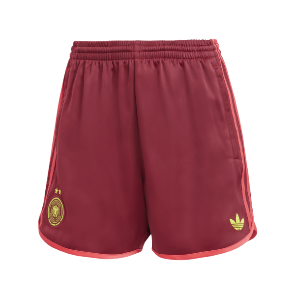 adidas DFB Shorts EURO25 Damen - dunkelrot/rosa/gelb