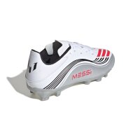 adidas F50 Messi League MG Fußballschuhe Kinder - weiß/silber/schwarz/rot