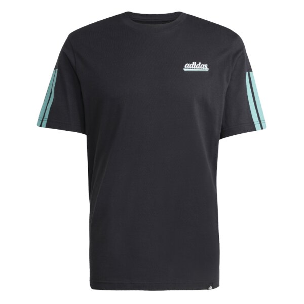 adidas Color Script Graphic T-Shirt Herren - schwarz/hellblau - X