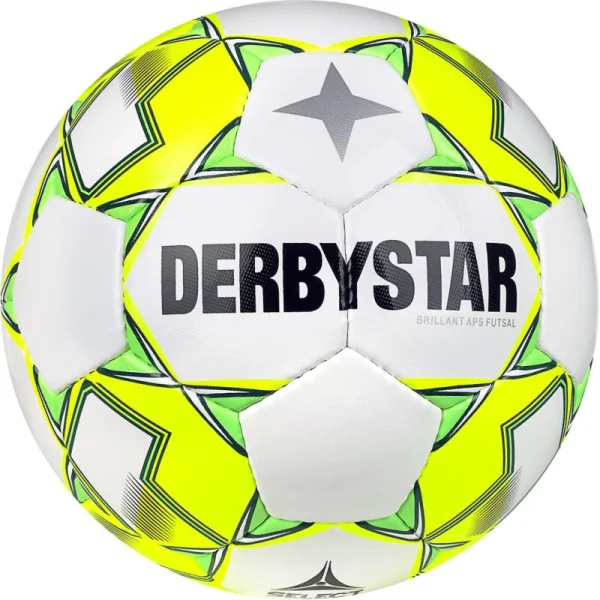Derbystar Futsal Brillant APS v23 Fußball Gr.4 - weiss/gelb/grau
