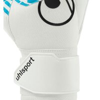 uhlsport FM Cybertec Soft Pro Torwarthandschuhe - weiß/blau/schwarz