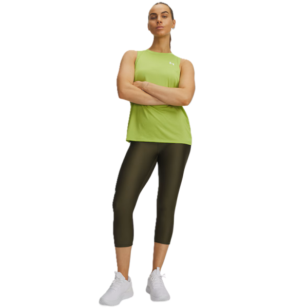 Under Armour HeatGear Capri 3/4 Leggings Damen - olive