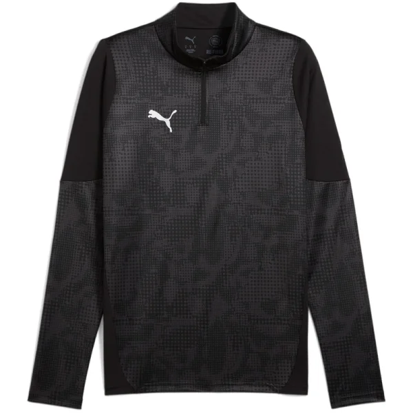 Puma teamCUP 1/4-Zip Trainingstop Herren - schwarz/grau
