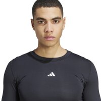 adidas Techfit Funktionsshirt Langarm Herren - schwarz