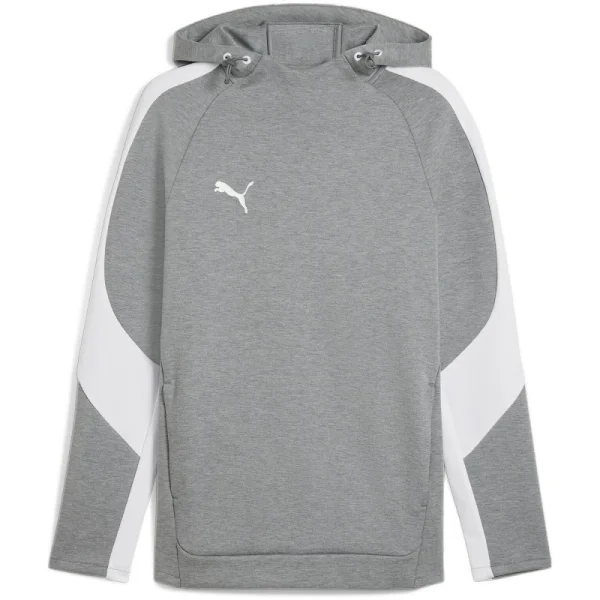 Puma teamEvostripe Hoodie Herren - grau/weiß