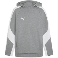 Puma teamEvostripe Hoodie Herren - grau/weiß