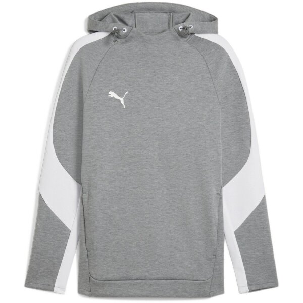 Puma teamEvostripe Hoodie Herren - grau/weiß - S
