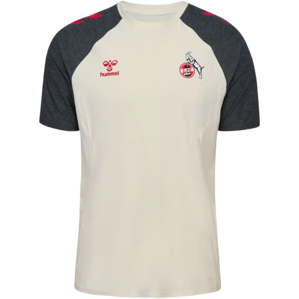 hummel 1. FC Köln Travel T-Shirt 25/26 Herren - marshmallow/asphalt