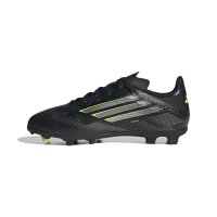 adidas F50 League Kids Fg/Mg Fußballschuhe Kinder - core black/iron met./lucid lemon