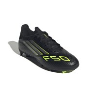adidas F50 League Kids Fg/Mg Fußballschuhe Kinder - core black/iron met./lucid lemon