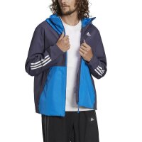 adidas BSC 3-Streifen Regenjacke Herren - blau-L
