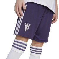 adidas Manchester United Shorts Away 25/26 Kinder - lila/weiß