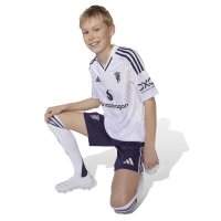 adidas Manchester United Shorts Away 25/26 Kinder - lila/weiß