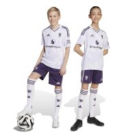 adidas Manchester United Shorts Away 25/26 Kinder - lila/weiß