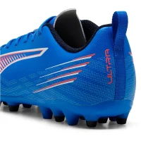 Puma Ultra 6 Play MG Kinder - blau/weiß/rot
