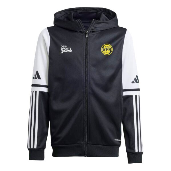 VfR Büttgen Radsport x adidas Squadra 25 Full-Zip Hoodie Kinder - schwarz/weiß/gelb