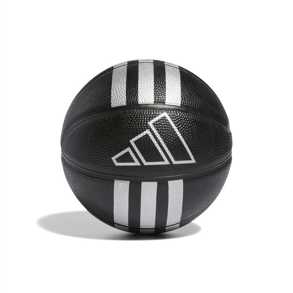 adidas 3-Streifen Rubber Mini-Basketball - black