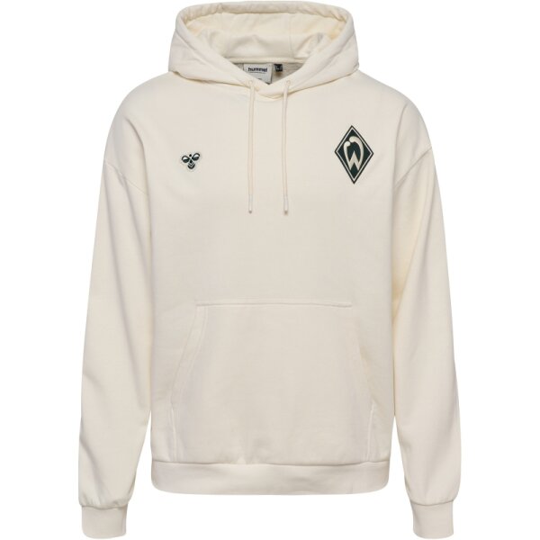 hummel SV Werder Bremen Travel Hoodie 25/26 Kinder - beige/schwarz