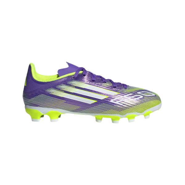 adidas F50 League MG Kinder - lila/weiß/gelb