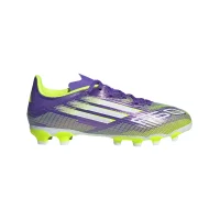 adidas F50 League MG Fußballschuhe Kinder - lila/weiß/gelb